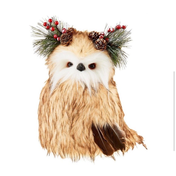 Holiday Snowy Owl Tree Topper Christmas Decor - New - Picture 7 of 7